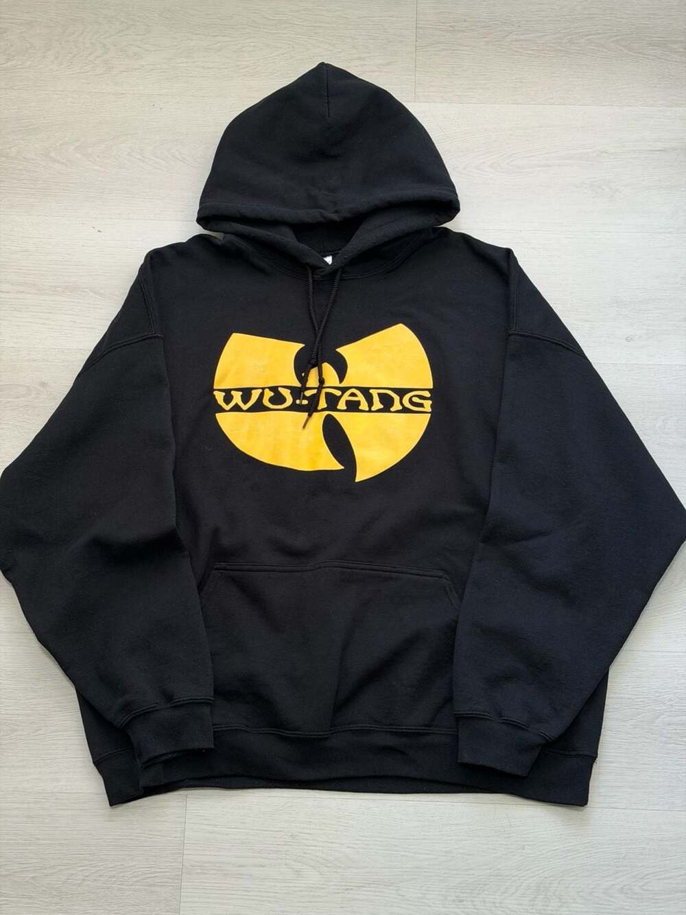 Vintage Y2K Wu-Tang Clan Big Logo Hoodie Black 2XL Gildan Heavy Blend Rap Tee